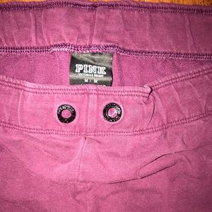 Wine red/ maroon colored pink sweatpants, size M